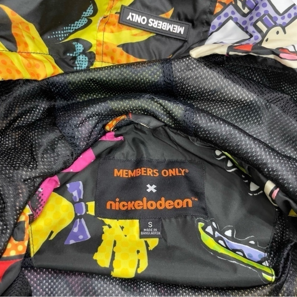 Nickelodeon Rugrats & Rocko Mash Print Windbreaker Jacket Kids Size S (8β9) - Picture 9 of 12